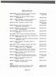 ["The document lists members of the Impact Survey Team, including representatives from various American Indian organizations and tribes. Each member is listed with their contact information, such as phone numbers and locations."]