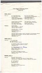 ["The Indian Affairs Subcommittee held hearings on April 9, 10, and 11 with a list of witnesses that included representatives from various Native American tribes and organizations, as well as government officials. Topics discussed included treaty rights, the American Indian Movement, broken treaties, and the Interagency Task Force on Indian Affairs."]