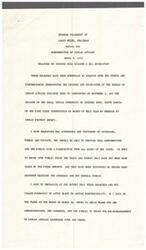 ["The chairman of the Subcommittee on Indian Affairs discusses the hearings on the seizure and occupation of the Bureau of Indian Affairs building and Wounded Knee. The purpose of the hearings is to determine facts, seek solutions, and address the long-standing issues facing Native American communities. The chairman acknowledges the failures of both tribal governments and the federal government in addressing the concerns of Native Americans. The hearings are seen as a prelude to a series of oversight hearings on various issues affecting Native American communities. The chairman hopes to bring attention to the underlying problems facing Native Americans and move towards finding solutions."]