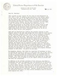 ["The United States Department of the Interior responds to a request for views on two bills related to the partition of surface rights in the Hopi and Navajo reservations. They recommend letting a court order unfold to resolve the dispute, but suggest that if Congress chooses to partition, the District Court in Arizona should handle it. They also offer amendments to improve an arbitration procedure outlined in one of the bills. The historical background of the dispute between the tribes is provided, including previous attempts to resolve it."]