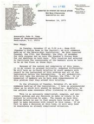 ["The document is a letter from Lloyd Meeds, Chairman of the Indian Affairs Subcommittee, to John N. Camp, a member of the House of Representatives. In the letter, Meeds discusses the upcoming mark-up of the Navajo-Hopi legislation and emphasizes the importance of attending a briefing to understand the background and complexity of the issue. Meeds seeks support and cooperation in resolving the difficult problem."]
