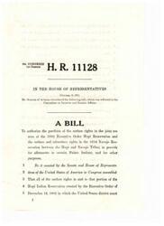 ["The bill introduced by Mr. Steiger of Arizona in the 92nd Congress, 1st Session, aims to authorize the partition of surface rights in the joint use area of the Hopi and Navajo reservations. It also provides for allotments to certain Painte Indians and other related purposes. The bill outlines the specific boundaries and details of the partitioning of surface rights in the described area."]