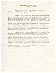 ["H.R. 5068, introduced by Mr. Steiger of Arizona, Mr. Haley, and Mr. Rhodes, aims to authorize grants for the Navajo Community College to assist in its construction, operation, and maintenance. The college, which is the first of its kind on an Indian reservation, opened in January 1969 and is operated by the Navajo Tribe. The bill also includes provisions for federal operating grants and appropriations for the college."]