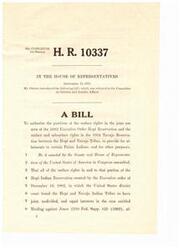 ["The document outlines a bill introduced to authorize the partition of surface rights in the joint use area of the Hopi and Navajo Indian Reservations, as well as provide for allotments to certain Paiute Indians. The bill specifies criteria for dividing the land between the tribes and outlines the process for partitioning the land and managing mineral rights."]