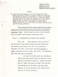 ["The document discusses a bill that authorizes the separation of interests between the Hopi and Navajo tribes in certain lands set aside in 1882. It confirms exclusive rights for the Hopi tribe in certain lands within the Navajo Reservation. The bill aims to improve the conditions on both reservations and establish a commission for settlement and economic development. It also emphasizes the need for fair treatment of both tribes and the importance of long-term planning for the reservations' development."]
