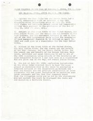 ["The document discusses the rights and interests of the Hopi and Navajo tribes in the 1882 Executive Order Reservation. It states that the Hopi Tribe has exclusive interest in a certain part of the reservation, while both tribes have joint interests in other parts. The Act of July 22, 1958 conferred jurisdiction on a three-judge District Court to hear the case but did not mandate a complete division of the reservation. The Act also authorized the tribes to sell, buy, or exchange lands within their reservations."]