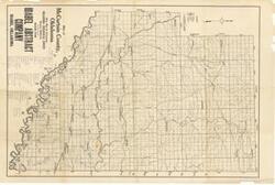 ["Map of McCurtain County, Oklahoma (1915-1949), based on the Oklahoma Geological Survey. Dimensions: 22 x 34."]