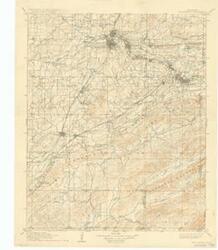 ["The Topographic Map of Oklahoma, McAlester Quadrangle (1935), provides detailed geographical features from the 1915-1949 period. Dimensions: 16 1/4 x 20."]
