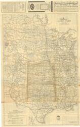 ["The Official Road Map of the Central United States, from the 1931 edition (within the 1915-1949 series), features dimensions of 23 3/4 x 38."]