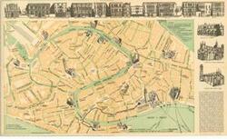 ["Venice Map: This 1938 depiction shows the Canal Grande and major attractions. Dimensions: 1/2 x 15 1/2."]