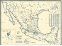 ["Mapa Esquematico De Caminos De La Republica Mexicana (from the 1915-1949 period, specifically 1941-01) is a schematic map of Mexican roads. Dimensions: 21 3/4 x 29 3/4."]