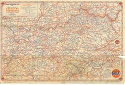 ["Road Map of Kentucky and Tennessee (1931)  12 x 18."]