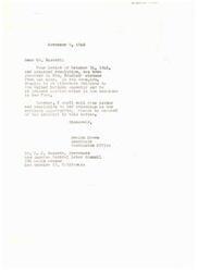 ["The document from Mr. Bassett to Congresswoman Helen Gahagan Douglas discusses the concern of labor over the reduction of monthly government assistance for veterans in the Apprentice Training Program. The resolution adopted by the Los Angeles Central Labor Council requests that President Truman restore the original benefits of the program, as the current assistance is not sufficient to cover living expenses. Evelyn Brown, on behalf of Mrs. Douglas, acknowledges the letter and resolution and assures that it will be brought to Mrs. Douglas' attention."]