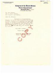 ["The document is from a veteran expressing concern about a proposed federal bonus for G.I. Bill recipients, stating that the bonus should not deduct money received from G.I. Bill benefits. The document is being forwarded to Congresswoman Douglas, who is currently in New York, for her information and action."]