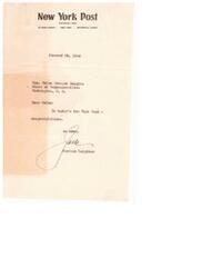 ["The document from Jackson Leighter to Helen Gahagan Douglas congratulates her on an article in the New York Post praising the contributions of African American soldiers in World War II. Douglas highlights the challenges faced by Black soldiers and commends their bravery and success in the face of adversity. She mentions specific individuals who displayed extraordinary courage and were recognized for their actions during the war."]