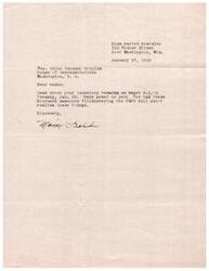 ["Miss Marion Preisler of Port Washington, Wisconsin, wrote a letter to Representative Helen Gahagan Douglas expressing support for her remarks on Black G.I.'s and criticizing Southern senators who were filibustering the FEPC bill."]