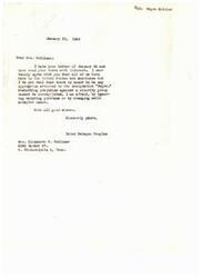 ["The document is a response to Mrs. Tolliner's views on the term \"Negro\" and prejudice against minority groups. The writer, Helen Gahagan Douglas, agrees that all Americans should be treated equally but argues that changing names or ignoring existing problems will not combat prejudice. The writer also discusses the history of the term \"Negro\" and calls for the abolition of the name and the promotion of unity and love among Americans. The writer emphasizes the importance of following the foundation laid by God and suggests debating the issue further."]