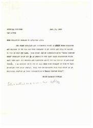 ["Helen Gahagan Douglas has prepared a detailed story of Negro soldiers and sailors in the war to be sent out to newspapers for Negro History Week. She is asking for excerpts to be run as an editorial feature. The list of newspapers to receive the wire includes leading Negro and white newspapers in various cities."]