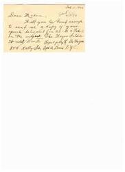 ["A letter dated Feb 11, 1946 requests a copy of a speech on the subject of \"The Negro Soldier\" delivered in January or February during World War II. The document is signed by Q. De Gazon and includes an address on Kelly St in Bronx, NY."]