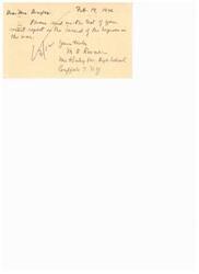 ["Mrs. Douglas is requesting the text of a report on the record of African Americans in the war from McKinley Vocational High School in Buffalo, NY. The request is dated February 14, 1946."]