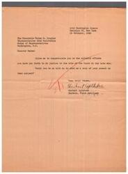 ["The writer, Herbert Aptheker, is writing to Representative Helen G. Douglas to express admiration for her efforts in recognizing the role of African Americans in the war. He requests a copy of her speech on the subject."]