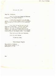 ["Mrs. Dunnigan wrote to Representative Helen Gahagan Douglas offering her assistance in compiling a record of the service rendered by Negro soldiers in the last war. She mentioned her experience in compiling similar manuscripts on the history of the Negro and expressed her interest in assisting with Douglas' project. However, Douglas responded that the work on the Negro Soldier had already been completed and she had no vacancies in her office. She thanked Dunnigan for her interest and wished her well."]