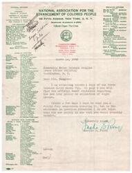 ["The document provides a list of national officers and executives of the National Association for the Advancement of Colored People, including the President, Secretary, Vice-Presidents, Directors, and members of the Board of Directors. It also mentions the organization's official organ, The Crisis, and the National Legal Committee. The document includes contact information and mentions a press release regarding the Army's policy on utilizing \"Negro\" troops."]