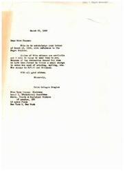 ["The document acknowledges a request for copies of a speech on The \"Negro\" Soldier by Representative Helen Gahagan Douglas. The document states that copies are available for a charge of $17.00 per thousand copies to cover printing and mailing costs. The request for 1000 copies is confirmed by the sender, Miss Myra Popper, on behalf of the State, County & Municipal Workers of America, CIO."]