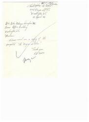 ["Adolphus Essey is requesting a copy of the pamphlet \"The \"Negro\" Soldier\" from Hon. Helen Gahagan Douglas."]