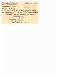 ["Archie Nixon is requesting a copy of Helen G. Douglas' talk on \"The \"Negro\" Soldier\" from February 1, 1946."]