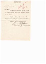 ["The writer is requesting copies of Helen Gahagan Douglas' speech on '\"Negro\" Soldiers in our Wars' that was given on February 1, 1946. They heard about the speech during a meeting of veterans and are trying to collect all the information. The writer is respectfully asking for the copies to be sent to their address in Jamaica, New York."]