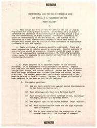 ["The document provides guidance for officers leading Negro soldiers, emphasizing the importance of understanding their background and experiences. It discusses the recruitment and training of Negro soldiers, their occupational history, and health issues. Discussion questions are included to stimulate conversation and understanding of the unique challenges faced by Negro soldiers."]