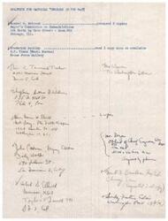 ["Various individuals and organizations are requesting copies of material titled \"Negroes in the War\" from different locations across the United States. Requests range from 1 to 6 copies and include addresses in Chicago, New York, Denver, Washington D.C., Philadelphia, and California. Some requests are specific about when they need the material, while others are more general."]