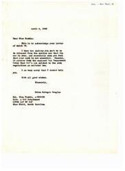 ["Cpl. Dina Noskin writes to Helen Gahagan Douglas expressing frustration that WACs are still required to serve despite the war being over. She argues that their job is no longer essential and suggests that unemployed veterans could take over their roles. Noskin requests demobilization for WACs so they can enjoy the benefits of democracy and live a normal life. Helen Gahagan Douglas responds, acknowledging the letter but stating that WACs are subject to the same regulations as enlisted men and she cannot help with their release."]
