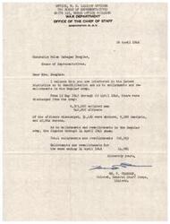 ["The document provides statistics on demobilization, enlistments, and reenlistments in the Regular Army from May 1945 to April 1946. It details the number of enlisted men and officers discharged, as well as the number of doctors, dentists, and nurses among the discharged officers. It also includes figures on total enlistments and reenlistments in the Regular Army as of April 1946."]