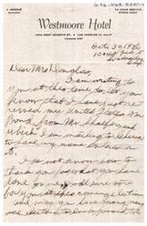 ["The document is a series of letters regarding the non-receipt of a $100 United States Savings Bond purchased by former Private first class Nathan Cohen. The documents discuss the investigation into the missing bond, the search for records of the purchase, and the steps being taken to resolve the issue. Nathan Cohen expresses gratitude for the help in resolving the matter."]
