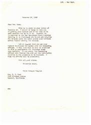 ["Mrs. Cook wrote a letter to Congresswoman Helen Gahagan Douglas asking for help in getting her husband, Pvt. Paul H. Cook, discharged from the Army due to financial hardship. In response, Douglas explained that it is required for the soldier to initiate the discharge process themselves, but suggested that Mrs. Cook ask her husband to discuss the matter with his commanding officer and apply for discharge based on hardship. Douglas expressed hope that their efforts would be successful."]
