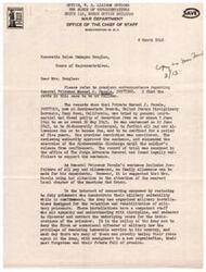 ["The document is a series of correspondence between various individuals regarding the case of General Prisoner Manuel J. Favela, who was convicted of desertion and sentenced to confinement. The documents discuss the review process for his case, the possibility of shortening his sentence, and the involvement of the American Red Cross. The liaison officer is asked to investigate the case and provide necessary information for a reply. Ultimately, efforts are being made to consider all factors and make a fair decision regarding Favela's situation."]