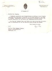 ["The writer attended a meeting at Gilmore Stadium and is urging the Congresswoman to vote against a citation by the Thomas-Rankin Un-American Committee for 19 unfriendly witnesses. They also request that the Committee be abolished as they believe it is promoting fascism."]