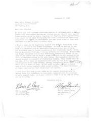 ["The writer is urging Congressman Helen G. Douglas to vote against the indictment of nineteen men cited by the Thomas-Rankin \"Unamerican\" Committee. They believe the committee is attempting to intimidate the Motion Picture Industry and infringe upon the rights and civil liberties of Americans. The writer, a voter in California, asks the Congressman to vote against the citation."]