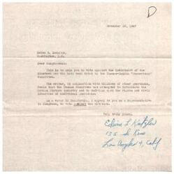 ["The document is a message from the House Committee on Un-American Activities speaking out against the limitations of the \"unfriendly nineteen.\" It includes a reference to Congresswoman Helen G. Doughton in Washington D.C. and mentions postage."]