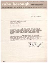 ["The document is a letter from Miss Marge Brown thanking someone for their support regarding the House Committee on Un-American Activities. She includes a copy of her remarks on the House floor and expresses admiration for the recipient's work in fighting against the committee."]