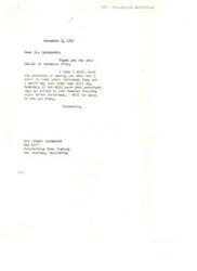 ["The writer is thanking Congresswoman Douglas for voting against the issuance of a contempt citation against screenwriter Albert Maltz, expressing their belief that she is doing a fine job representing her constituents and defending civil liberties."]