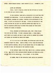 ["Helen Gahagan Douglas emphasizes the importance of women being thoughtful and responsible in the upcoming election, as it will determine war or peace in the future. She argues that the Democratic Party, led by President Roosevelt, is better equipped to maintain peace and security, while the Republican Party has not shown the same understanding. Various prominent figures and publications support Roosevelt's re-election, citing his experience and leadership in international affairs. Douglas urges people to vote for Roosevelt and a Democratic Congress on November 7th."]