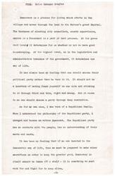 ["Helen Gahagan Douglas emphasizes the importance of democracy and choosing a political party based on deep conviction. She supports the Democratic party for prioritizing the welfare of individuals, equality of opportunity, and international cooperation. She criticizes the Republican party for lacking understanding of people's needs and sabotaging world organizations. Douglas also highlights the Democratic party's success in California and criticizes the unrealistic promises made by Republican leaders."]
