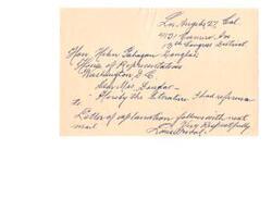 ["Helen Gahagan Douglas, a member of Congress, criticizes Richard Nixon for voting to take 750,000 workers out of Social Security. She supported and voted for an improved Social Security bill, emphasizing the importance of providing a good and decent life for senior citizens. Douglas also criticizes Senator Downey of California for his lack of contribution and questionable political behavior, urging voters to support her in the upcoming election."]