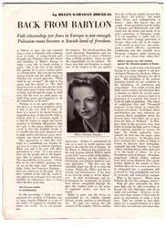 ["Helen Gahagan Douglas speaks out against the actions of the Un-American Activities Committee, stating that their hearings are unjust and violate individual rights. She believes that combating communism should focus on addressing poverty and ignorance, not through hysteria or limiting free speech. Douglas criticizes the Committee for unfairly condemning the motion picture industry and interfering with creative freedom. She argues that the Committee's actions give the impression that communism is stronger than it actually is, and that extreme measures are not necessary to combat it. Douglas concludes by quoting a resolution from the House of Bishops urging caution in fighting communism and protecting freedom of conscience."]