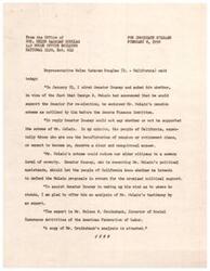 ["Representative Helen Gahagan Douglas proposed creating a special House committee to study the employment problems faced by older workers, as the number of employers unwilling to hire workers over 44 is increasing. She highlighted the physical and physiological changes that occur in older workers but also emphasized their potential value in the workforce. Douglas called for Congress to address the challenges faced by older workers and suggested solutions for both near-old and aging workers. She pointed out the increasing proportion of older individuals in the population and the need for a shift in the treatment and opportunities for older workers in the modern industrial system."]