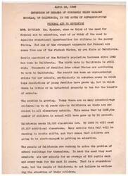 ["Mrs. Helen Gahagan Douglas spoke at a forum in New York City in 1944, highlighting the importance of winning the war completely to prevent fascism and aggression. She emphasized the need for a world organization to prevent future wars and discussed President Roosevelt's efforts to strengthen national defense and promote collective action for peace. Douglas criticized the Republican party for opposing key measures for preparedness and urged voters to consider the importance of vision in leadership."]