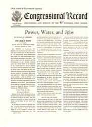 ["The document discusses the importance of having a steam power plant as a backup to hydroelectric power in the Central Valley project in California. It highlights the benefits of using steam power to supplement hydroelectric power during low water periods and emphasizes the need for firm power to avoid power shortages and economic disruptions. The document also criticizes the lack of investment in steam generating capacity by private companies and suggests that opposition to steam plants is shortsighted and not in the best interest of the people of California."]